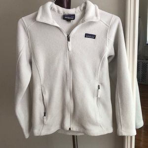Patagonia white synchilla jacket